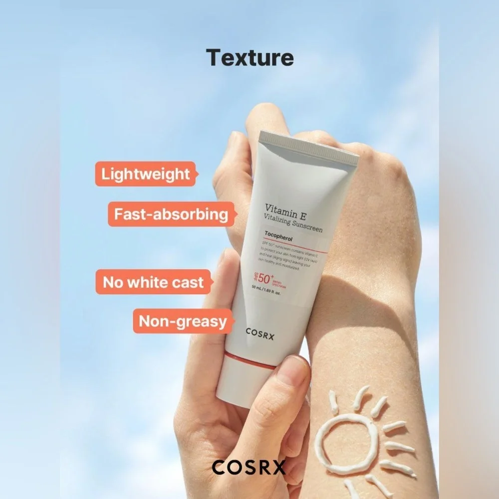 COSRX | Vitamin E Vitalizing Sunscreen | SPF 50 | Tacopherol | NiB 50 mL 2 Boxes - Picture 13 of 16